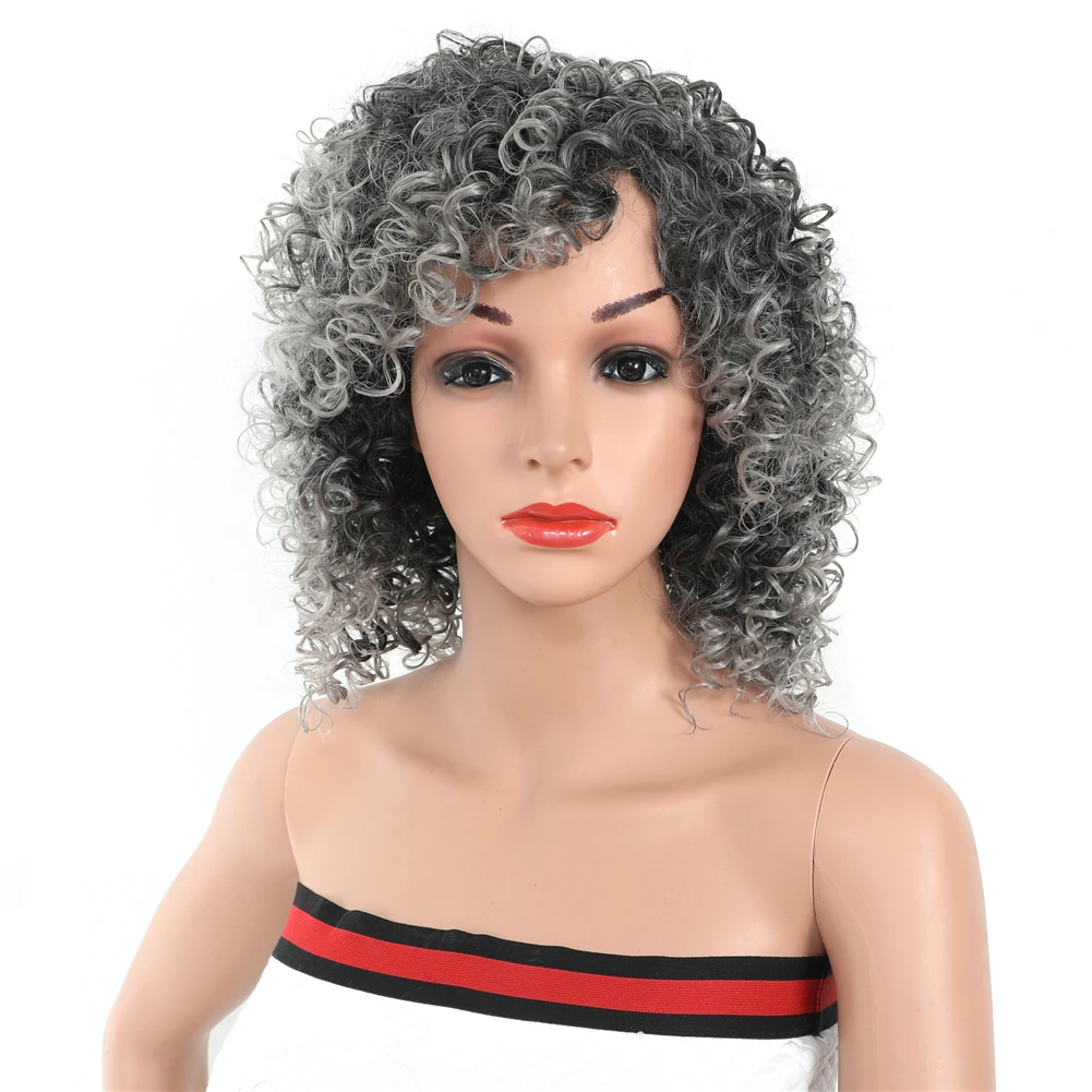 Novelties Pelucas Spanish Deep Black Women Wig Bouncy Water Big Egg Spring Synthetic Wet Short Kinky Curly Jerry Curls Wigs