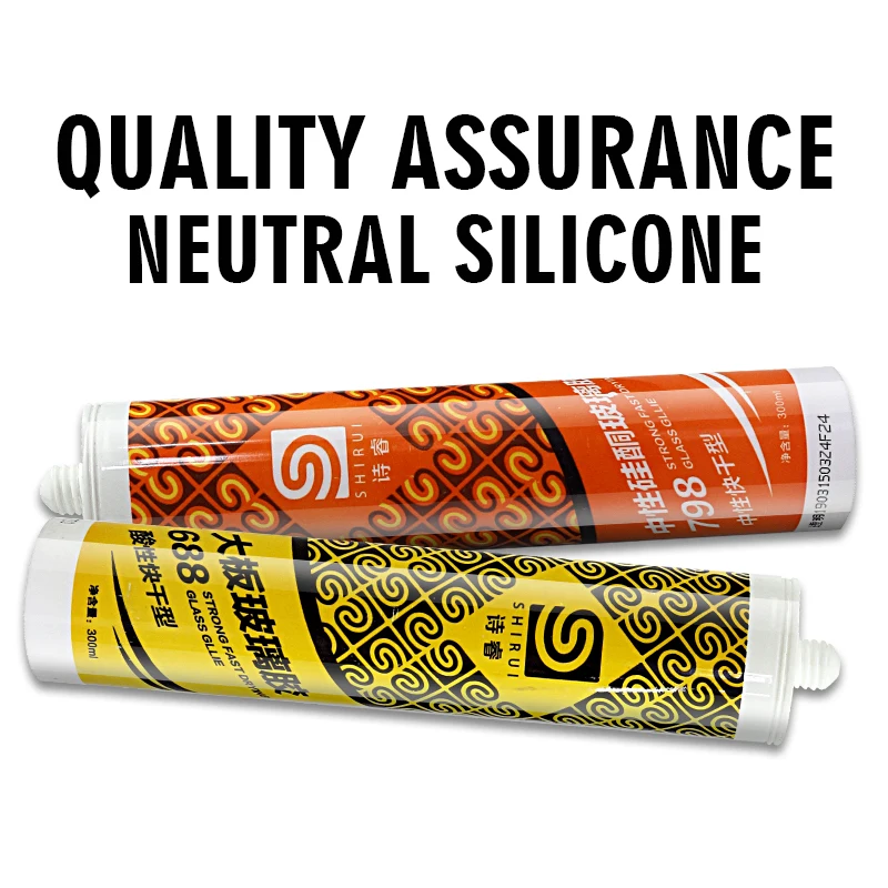 High Quality Black  White And Transparent Silicone Sealant Construction Glass Adhesives Glue