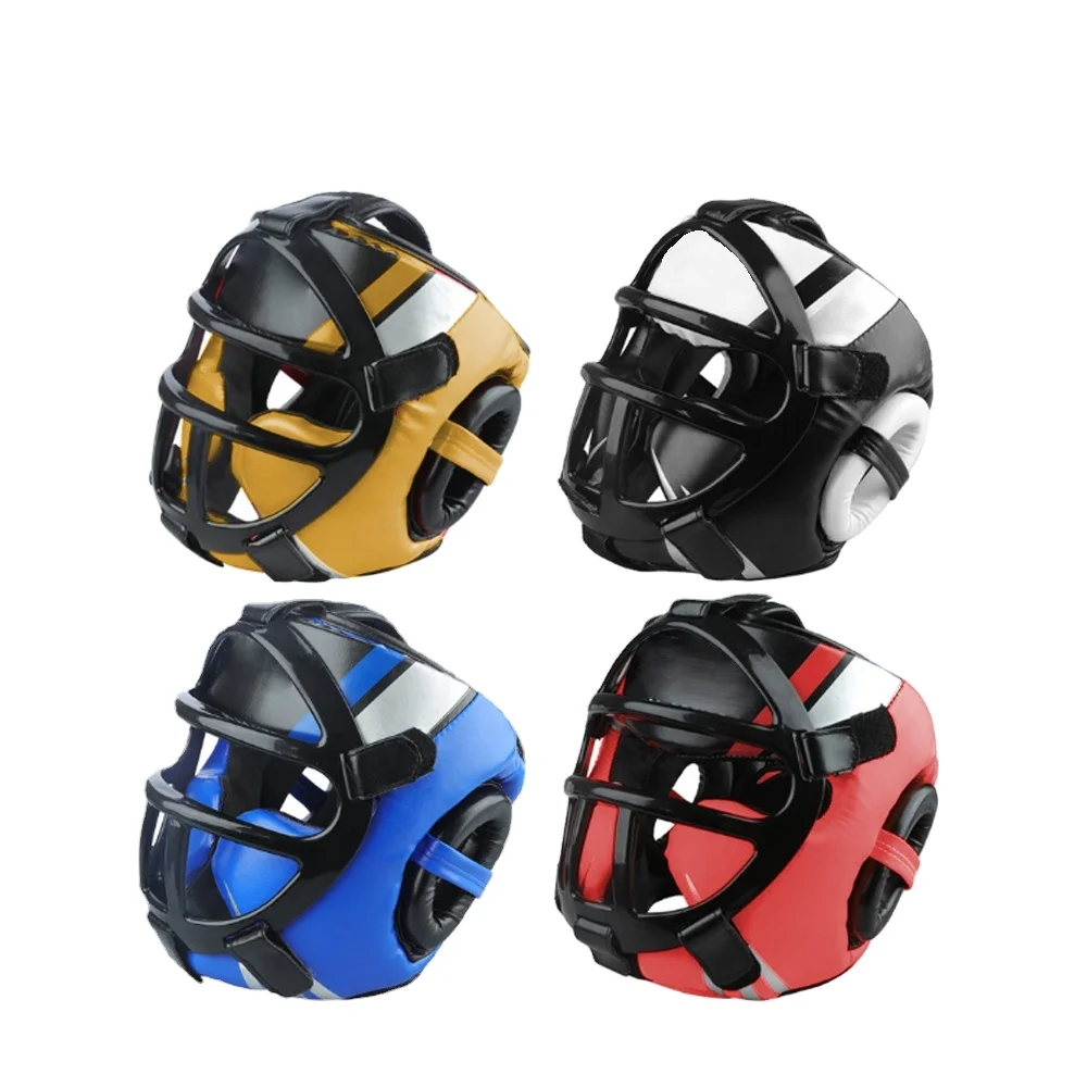 Professional Head Protector Pads Ear Mouth Protection Head Guard Headgear For Muay Thai Kick Boxing Boxing Helmets