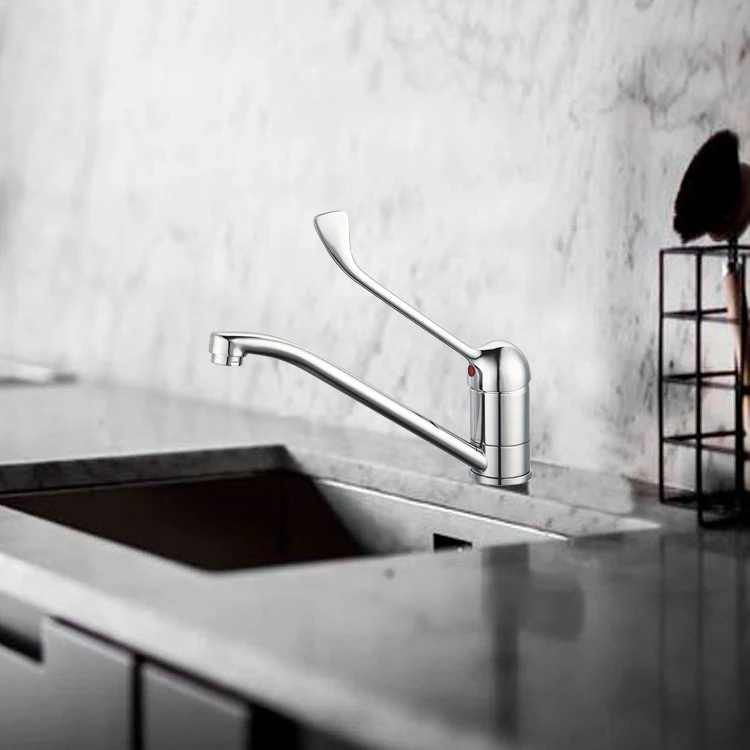 Deck Mounted Standard Brass Wash Cheaper Handle Chrome Water Sink Sanitary kraan Bathroom Basin Faucet