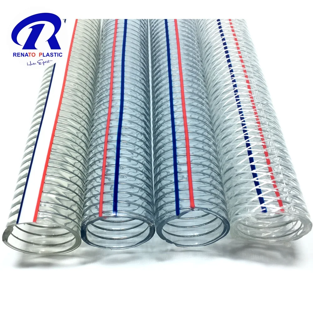 PVC Flexible Reinforced Spring Clear Steel Wire Spiral Hose Pipe