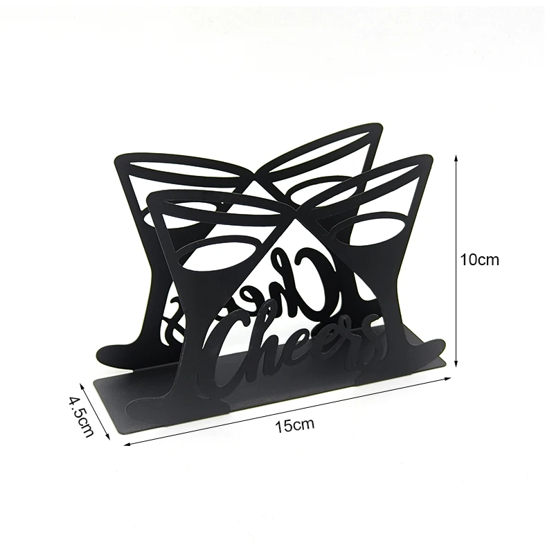 Factory Direct Sales Customized Color Creative Design Material Iron napkin Holder For Table