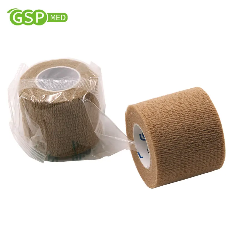 Non Woven Athletic Sport Tape Waterproof Self-Adhesive Bandage Breathable Elastic Cohesive Bandage 5cm Tattoo Manufacturers