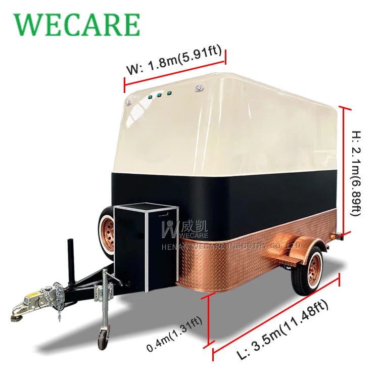 Wecare CE certified fast mobile food truck wedding trailer mobile bar for sale