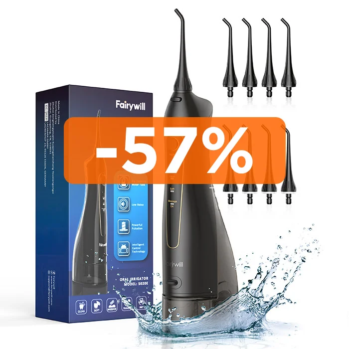 Fairywill FW 5020E deatal зубная щетка зубов приятно выбрать пик H2O B Оральный ирригатор Флоссер импульсный для полости рта воды чувствовать себя цвета сахарной