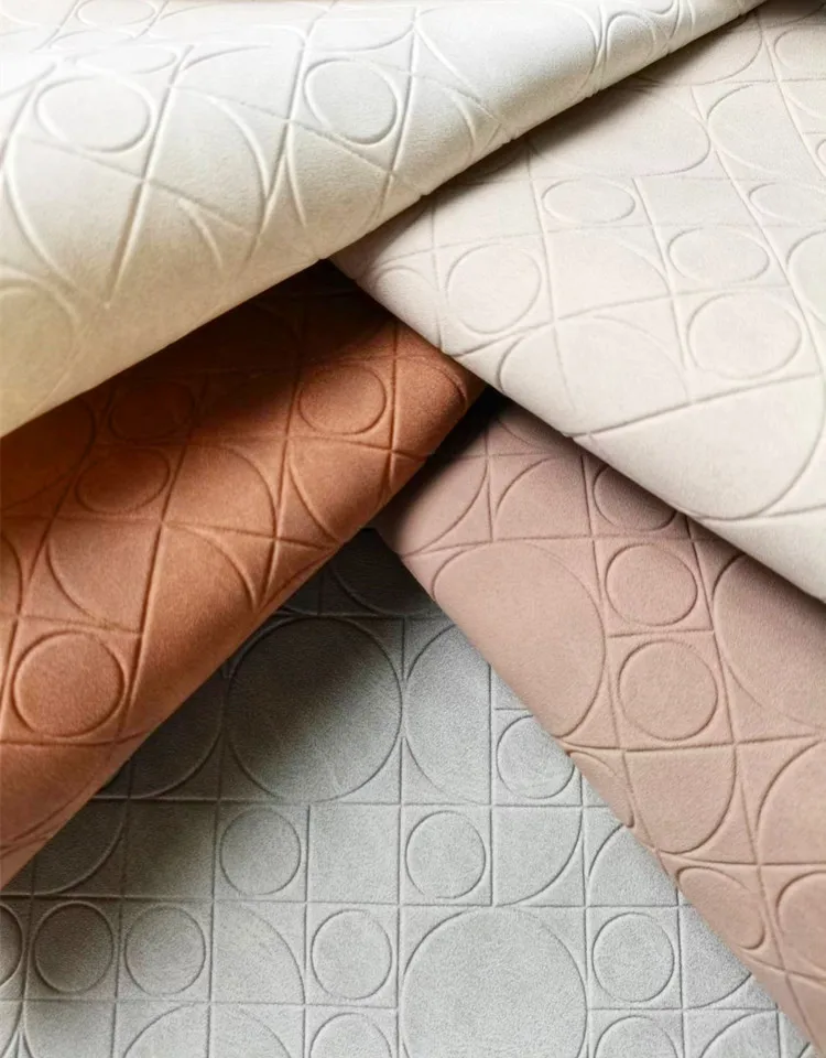 New Product Double Color Classic Pattern PVC Leather For Car Seat Luggage Leather