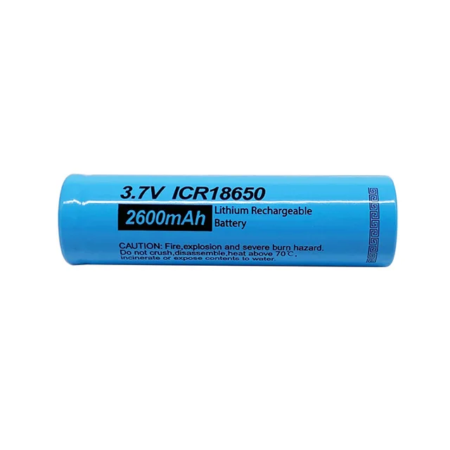 3.7v 2600mah Lithium li-ion Rechargeable ICR 18650 Li ion Battery Cell with China Factory Price