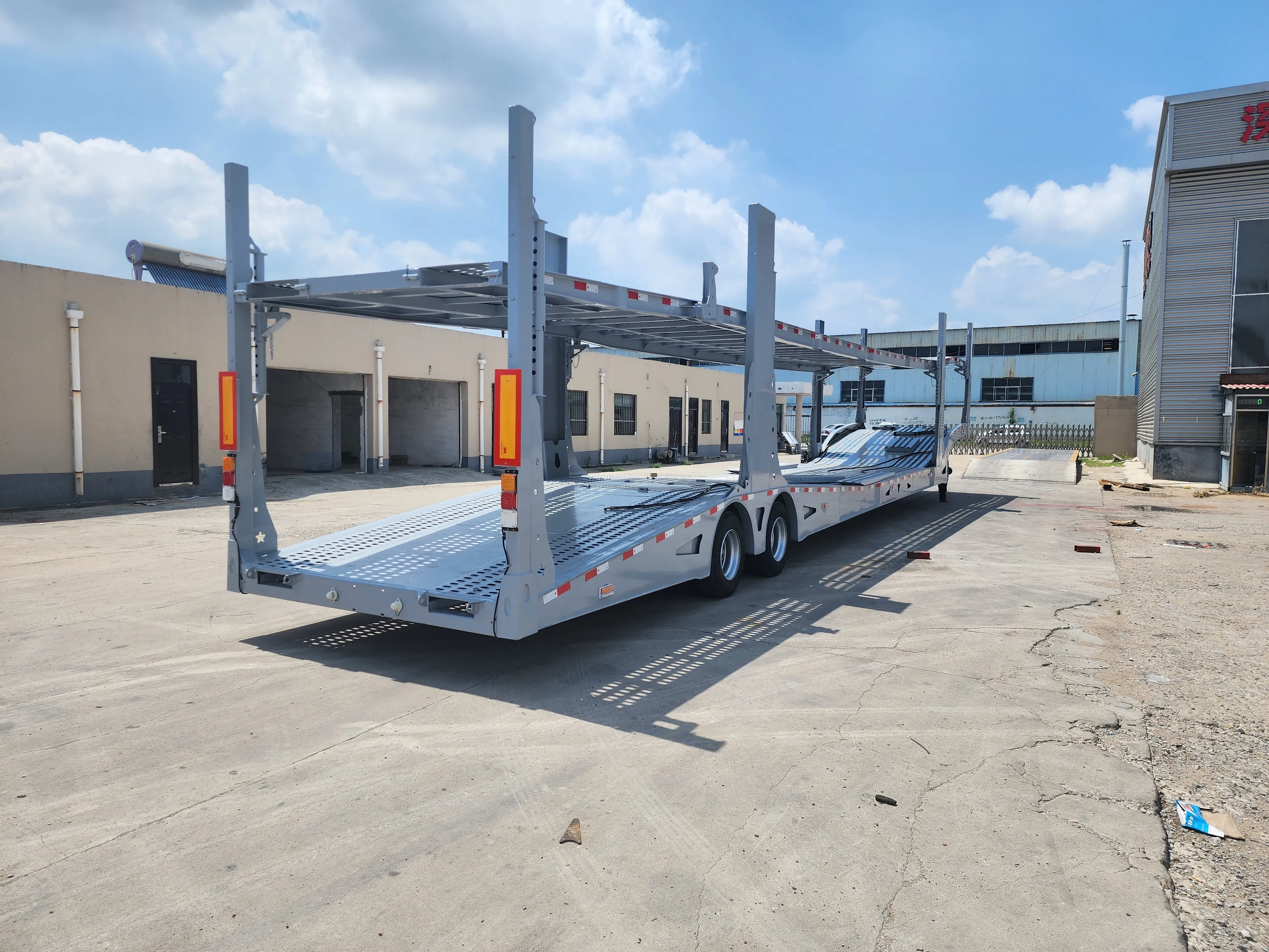 Customized Available 2 Axles Double Floor Car Carriage Semi Trailer For 6 8 10 Cars Suvs Transportation