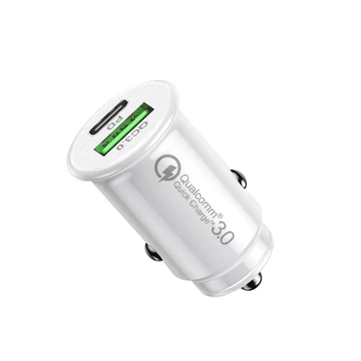  18W PD Car Charger QC 3.0 Fast Charging Power Mini Adaptor For Iphone 11 12 Pro Max Samsung S10 S20 S21 Plus Ultra Note