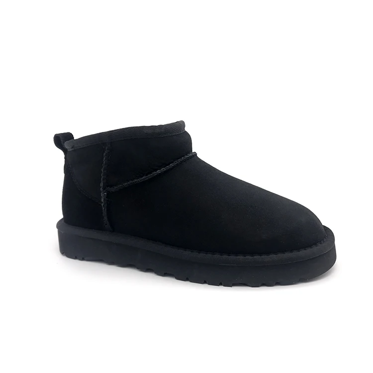 Logo Custom Winter Snow Boots Plus Size 44 Brands Design Ugh Cowhide Leather Fur Women Snow Boot