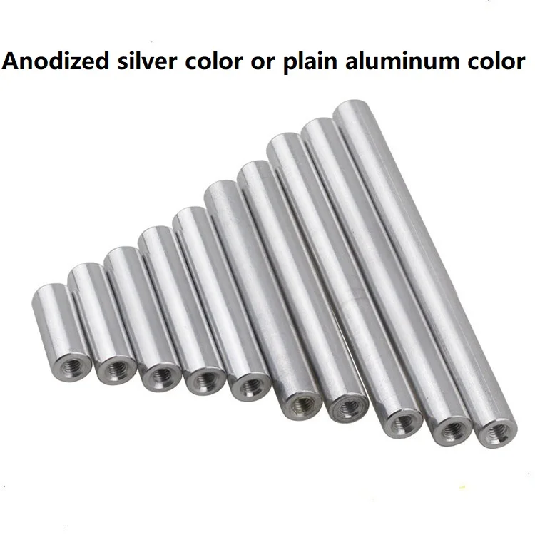 M2 M2.5 M3 M4 M5  Standoff Anodized Female Threaded and Unthreaded Black Aluminum Spacer