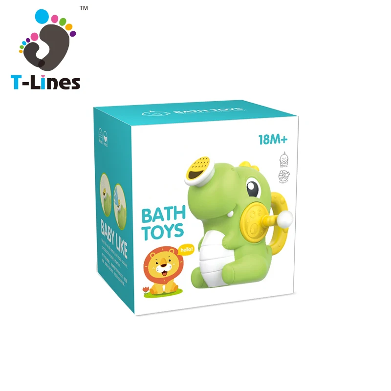 Новый летний детский распылитель воды динозавр Игрушки для ванны с ручным приводом для малышей