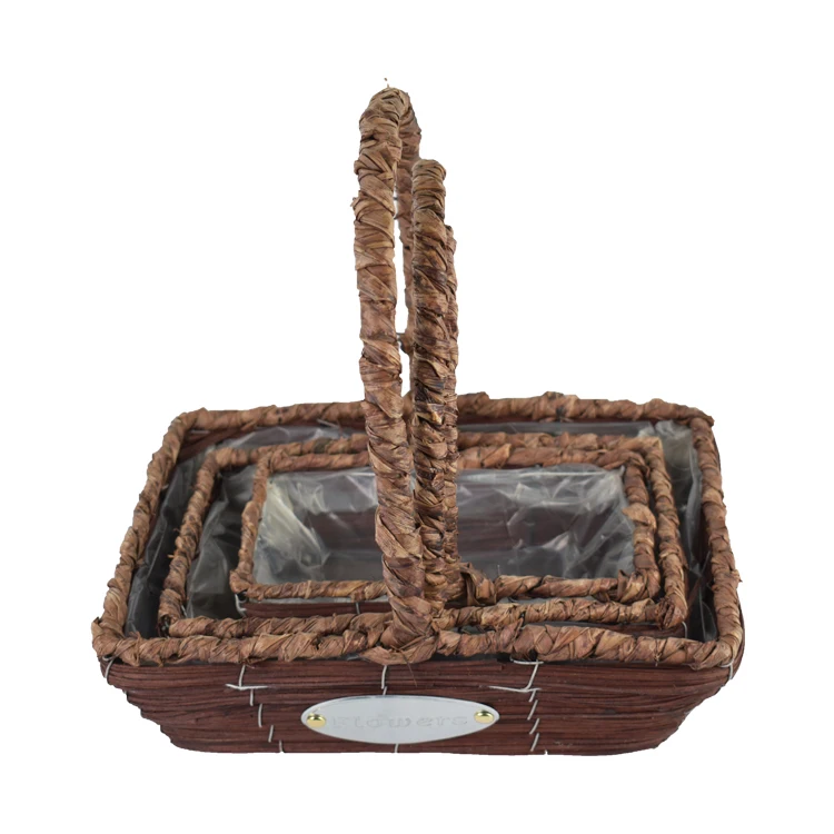 Factory Custom Size Storage Basket Wicker Flower Home