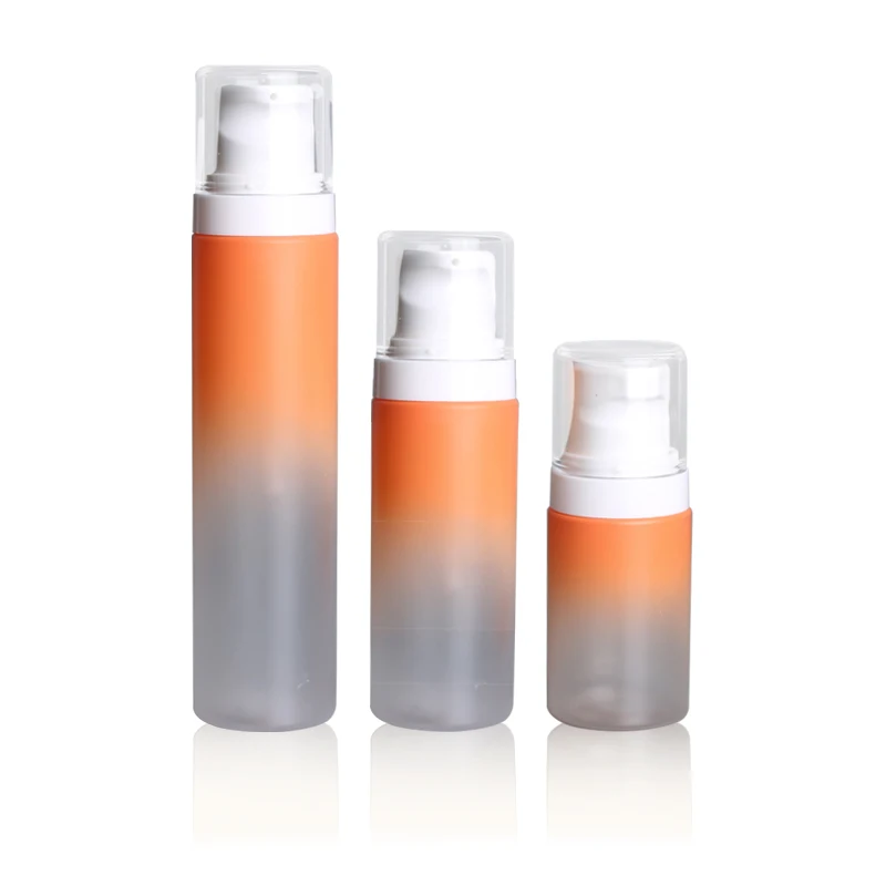 customize Plastic 30ml 50ml 70ml bottles cosmetic cream toner foundation packaging small lotion pump bottle