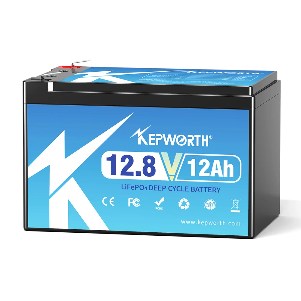 Ce Approved Eu Stock Kepworth 12V 12Ah Rechargeable Lithium Battery Deep Cycle Lifepo4 Battery Pack For Energy Storages