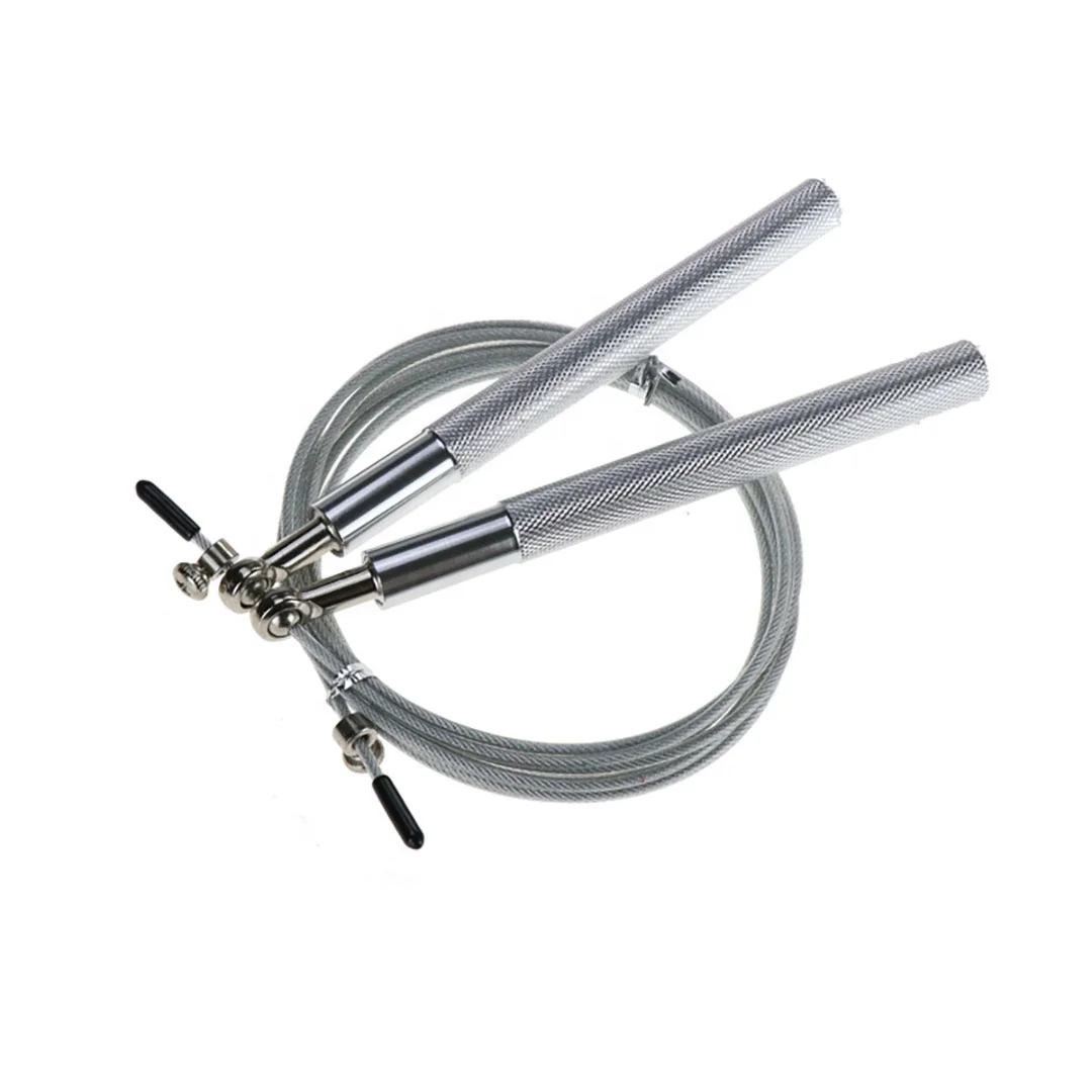 Aluminum Anti Skipping Handle 360° Swivel Ball Bearing Adjustable Steel Coated Speed Jump Rope
