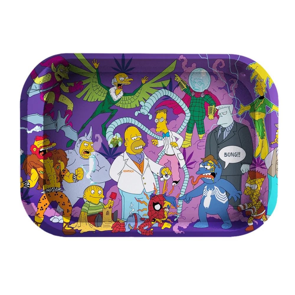 HEMPACKA Wholesale Custom Logo Backwoods Metal Rolling Tray Smoking Rolling Paper Tobacco Weed Accessories Rolling Tray