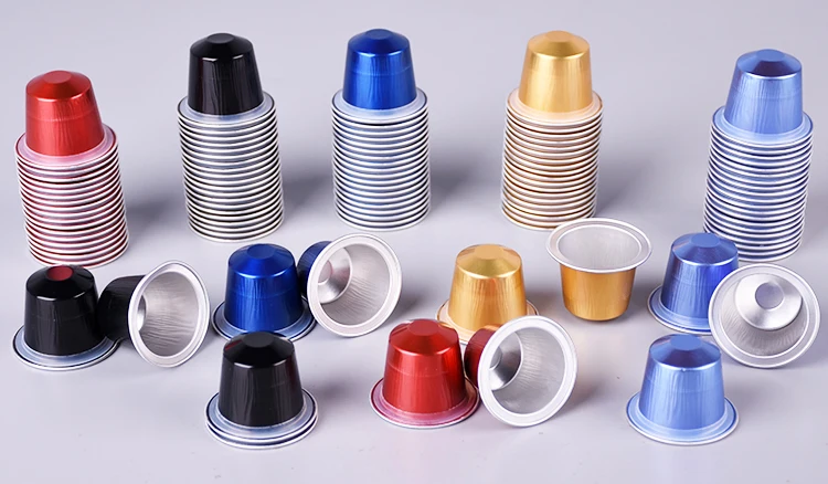 China Manufacturer coffee capsule muti-colors custom 15ml empty aluminum foil capsule coffee for sale