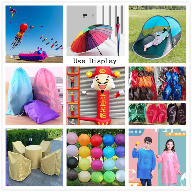 Custom Lining Fabric Bag Inner Material 100% Polyester 190t Poly Taffeta Fabric for Outdoor Waterproof Fabric