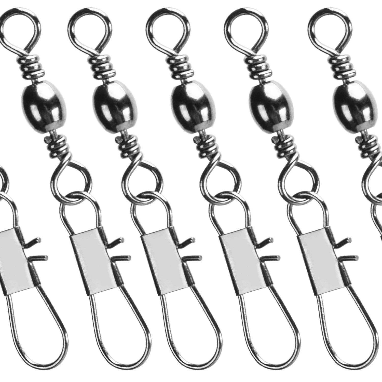 Fishing Barrel Swivel made of Durable Copper & Stainless Steel - Multi-Model General Fishing Accessory 50 pcs/bag
