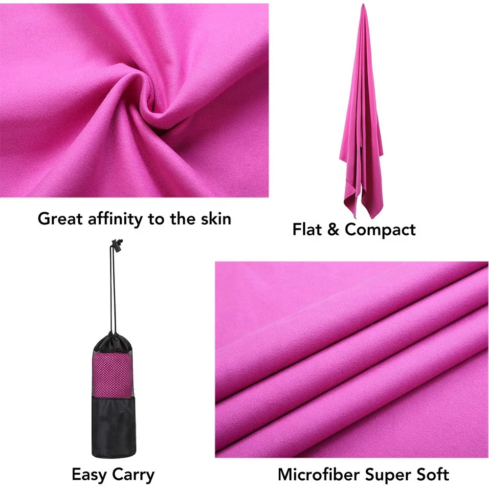 Wholesale custom size microfiber quick dry beach suede sweat rally gym sports towel for gym with logo