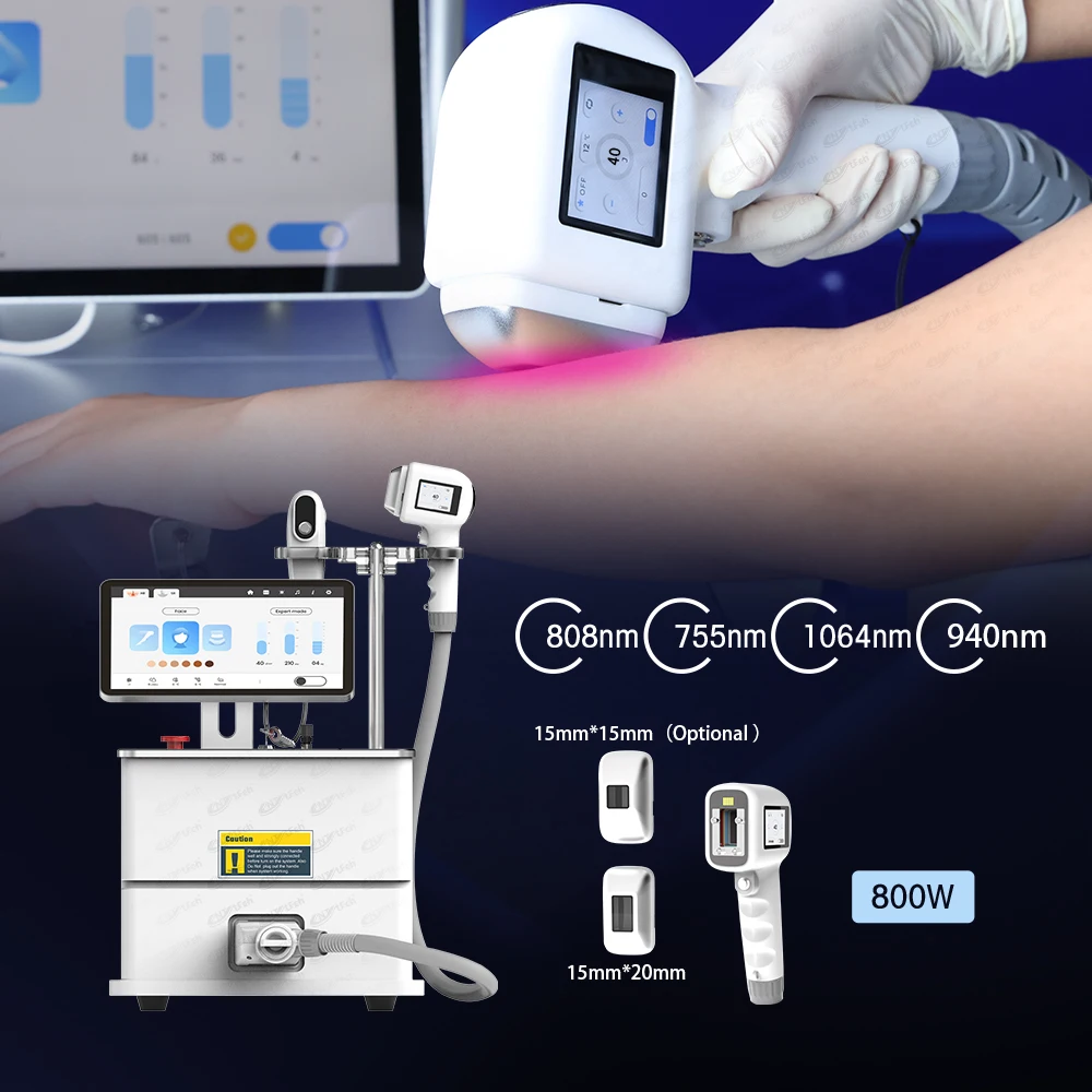 Aesthetic medicine portable 4 wavelengths diode laser hair removal machine