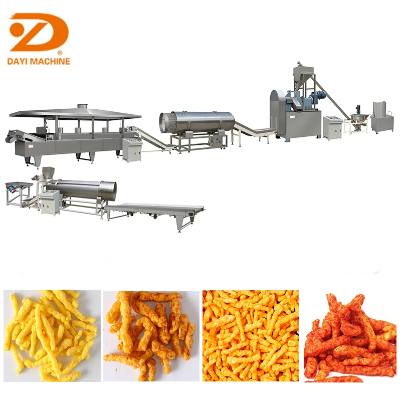 Full Automatic Nik Naks Plant Kurkure cheetos Snack Food Extruder Puffs cheetos Snack Food Manufacturing Machines