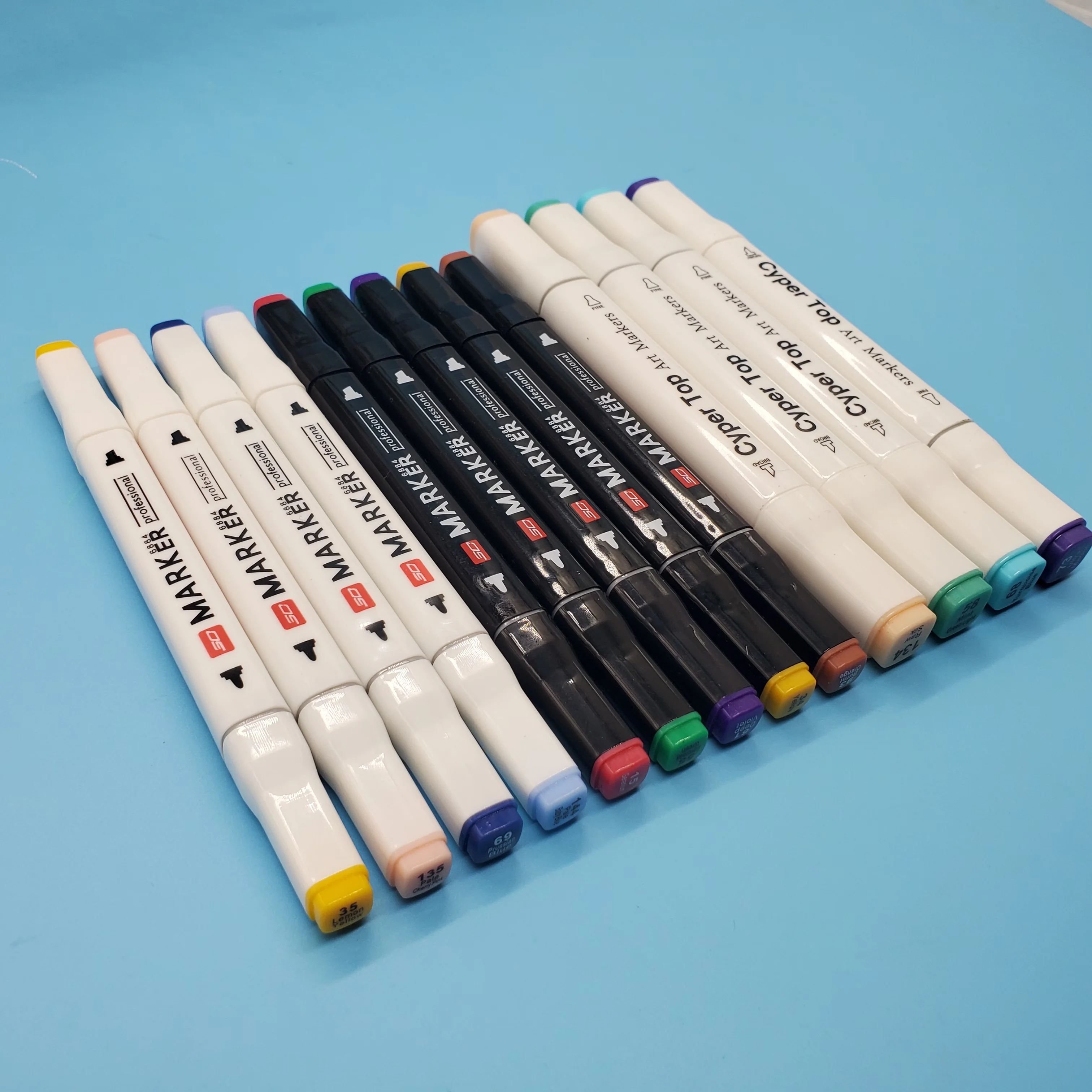 DIY Water-based ink disappear marker pens with transparent barrel