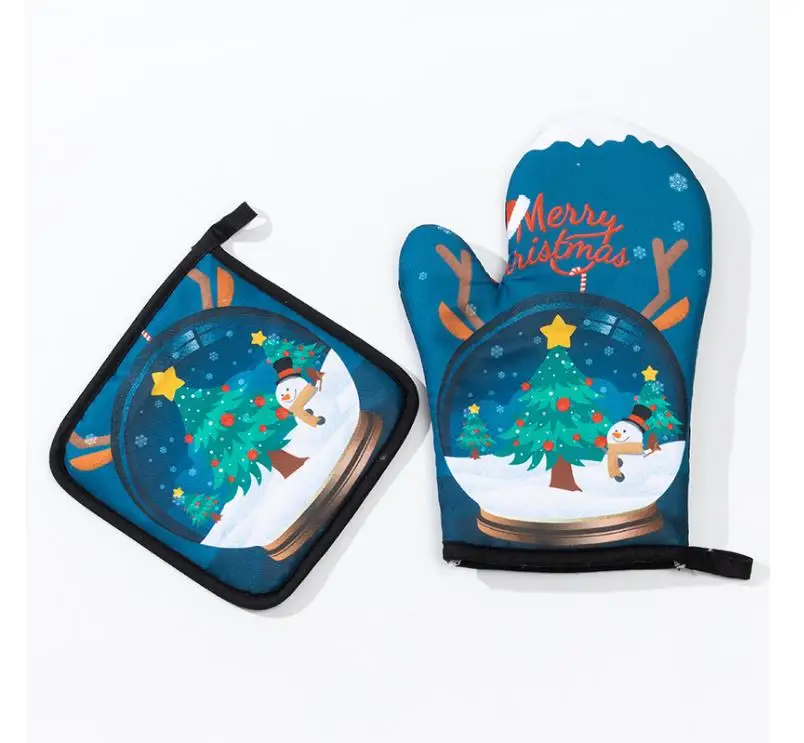 Рождественский узор, перчатка для духовки и держатель для кастрюль