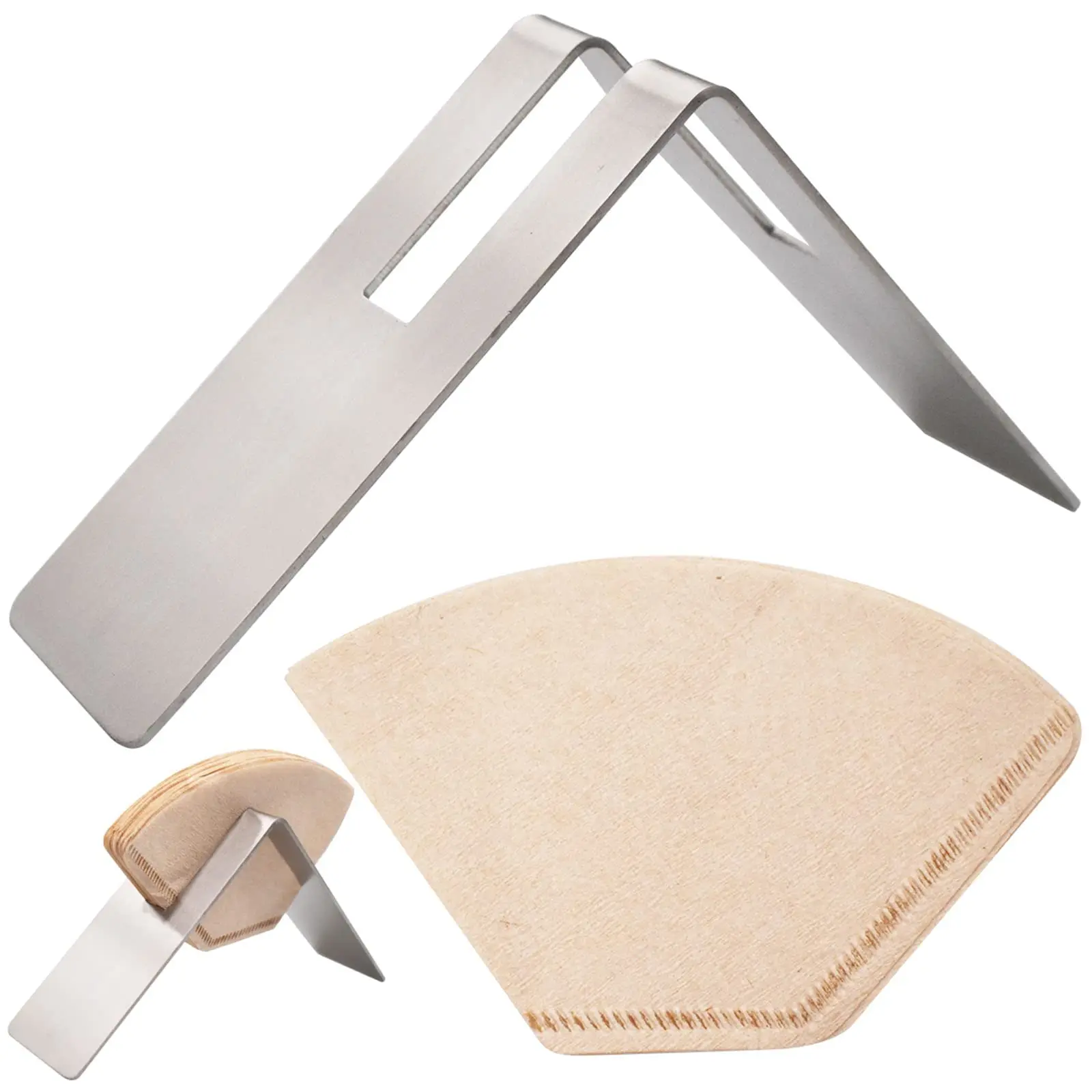 Counter Top Stainless steel Coffee Filter Holder For Round Paper