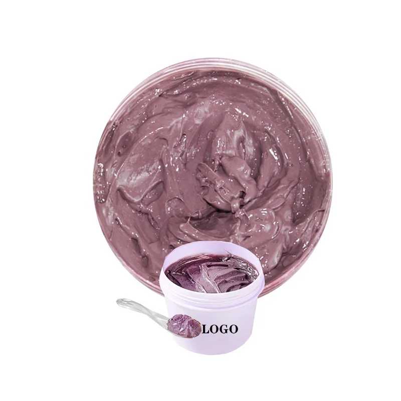1000g Purple Kaolin Eggplant Clay Mask Capsule Poreless Deep Cleanse Mask Remove Blackhead Oil Control OEM