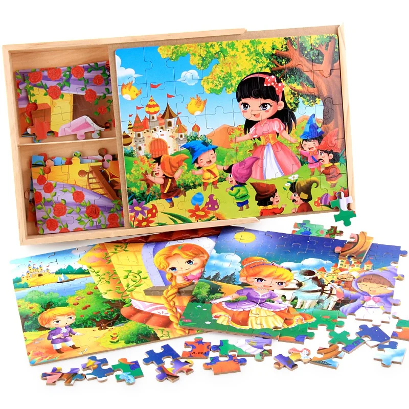 Wholesale Children Early Learning Four in one boxed Preschool Educational Wooden Toys