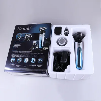 Моющаяся вращающаяся электробритва для бровей с тремя головками KM5390, Мужская бритва для носа