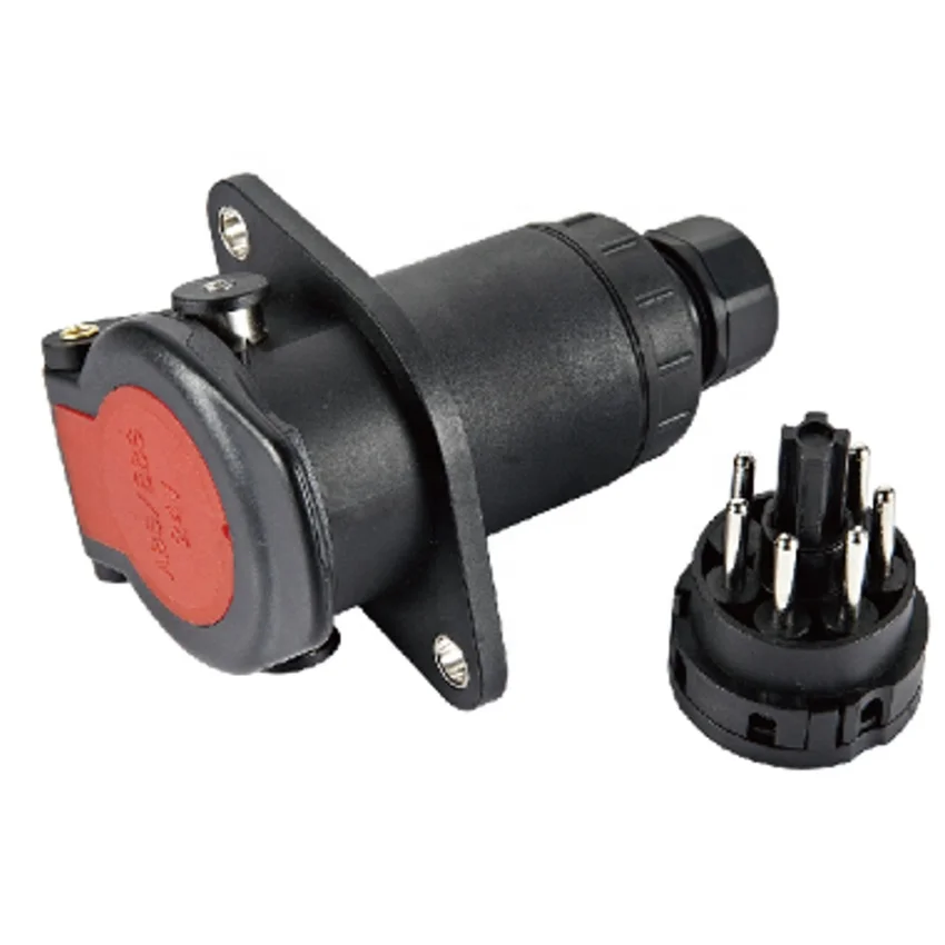 24V  5Pin pole ABS Euro socket box Trailer Socket EBS 7 pin trailer socket