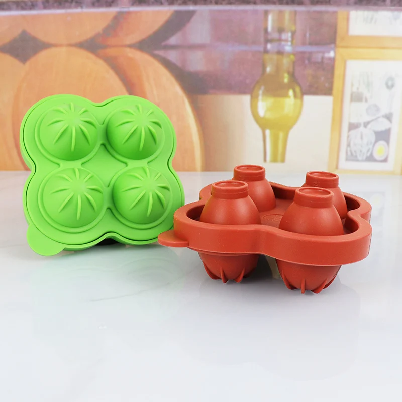 Food grade BPA free silicone ice cubes tray with lid for Ice Cream Tools