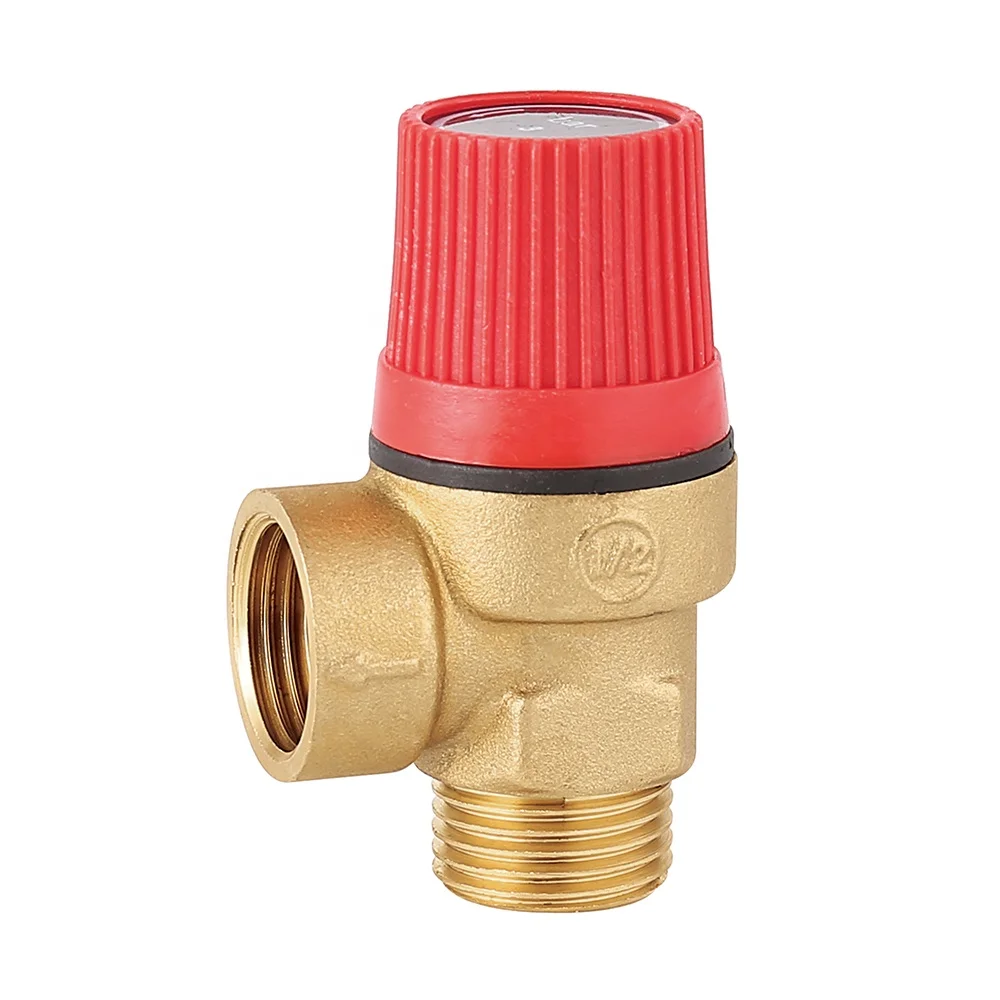 Adjustable Brass Safety Pressure Relief Valve Manual High-Temperature Ball Structure for Water Gas Oil General Application