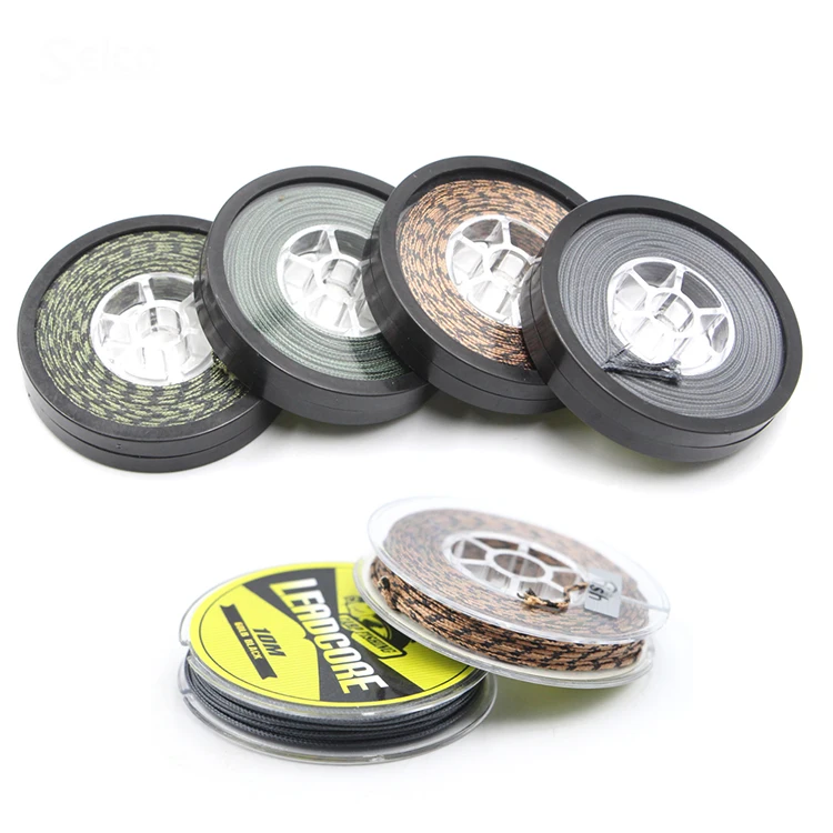 Sinking speed high density weighting strands lead core rope carp fishing line yellow leaders trolling