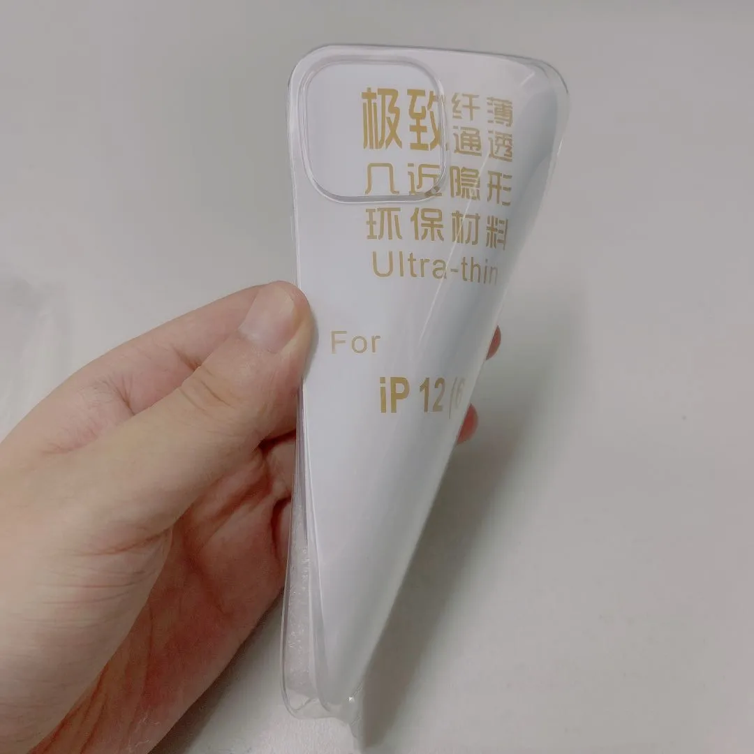 Stock Clear Transparent 0.3MM Super Thin Soft Tpu Case For Iphone 12 6.1 Inch