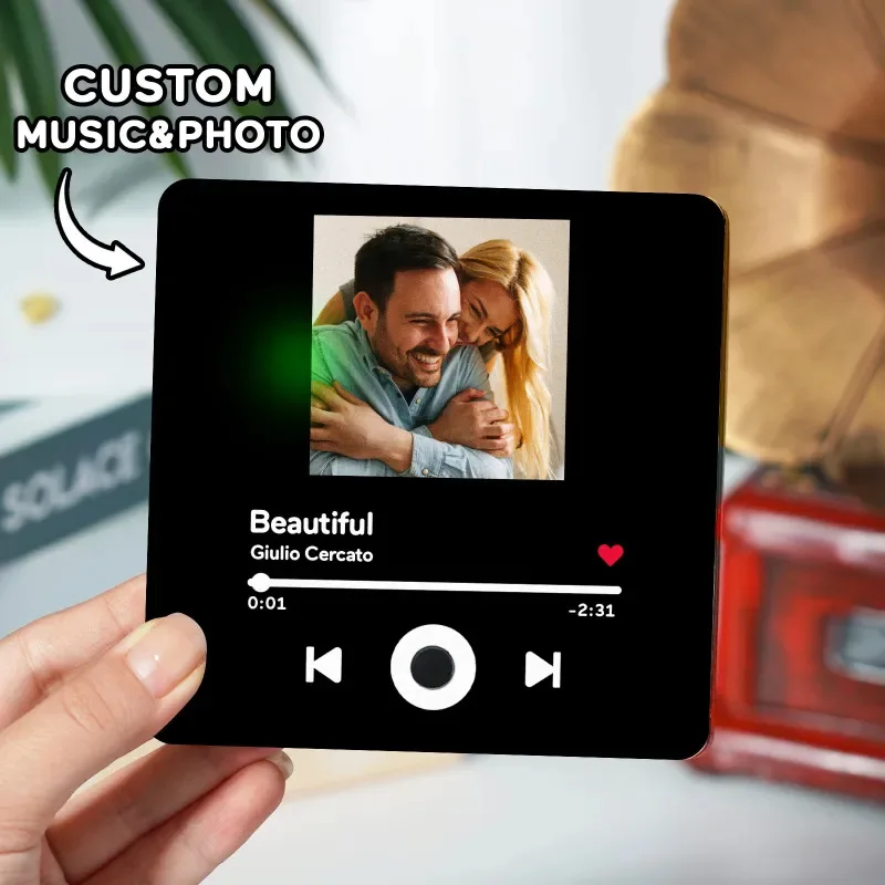 HOT Personalized Valentine Day Gift Musical Player Box Refrigerator Magnets Custom Music Fridge Magnet