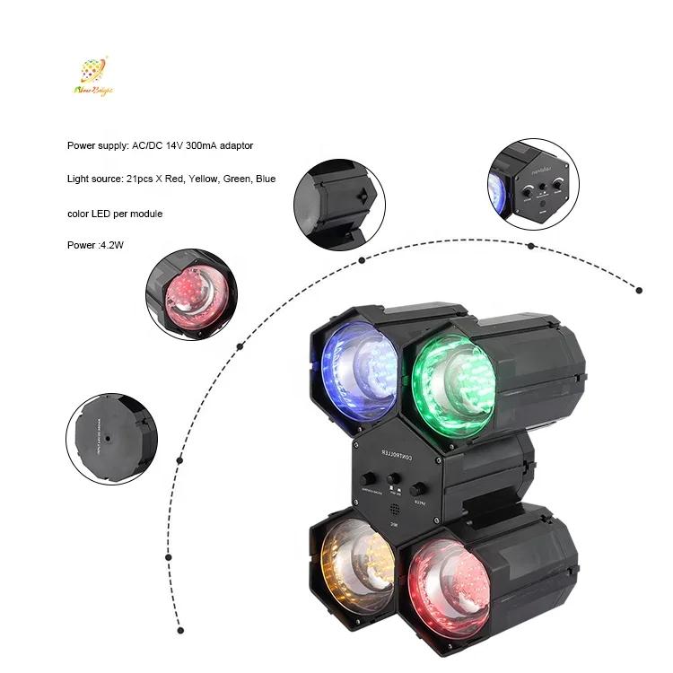 
 Лидер продаж, освещение для диджея, сценическое освещение для дискотеки, разноцветное Лазерное освещение для диджея x 4  