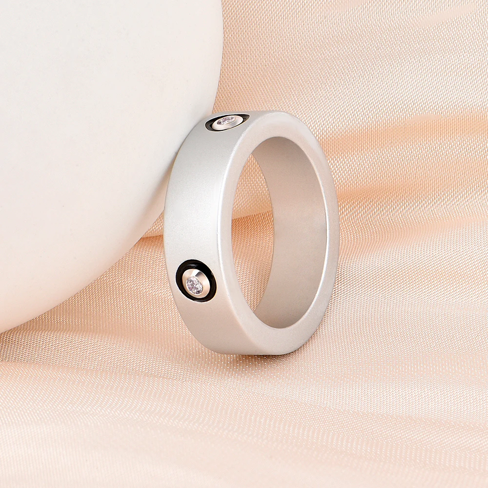 CC Jewelry Customized Newest Design Rose Gold Plated Aluminum Rings Zircon Designs For Women Wedding Jewelry
