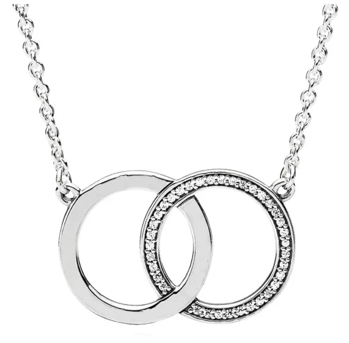 Exquisite Necklace Pendant jewelry Sparkling Infinity Crown Hearts Daisy Flower Necklace For 925 Sterling Silver diy necklace