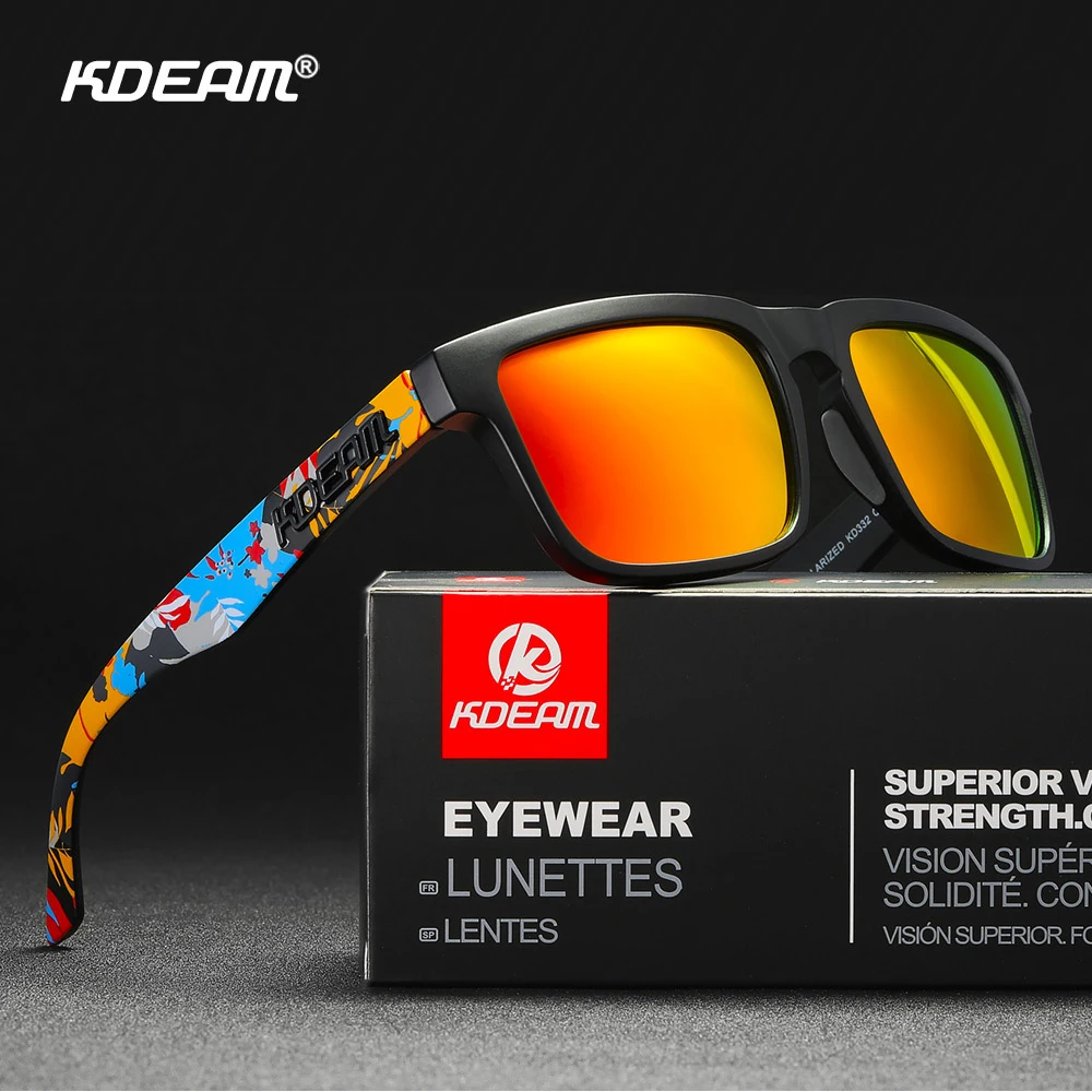 Kdeam KD332 debossed logo uv400 polarized sunglasses OEM ODM unisex