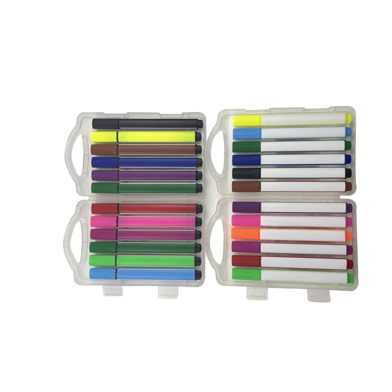 Manufacturing oem non toxic 12 colors 4.5 mm jumbo tip watercolor markers pantone marker pens with custom colors