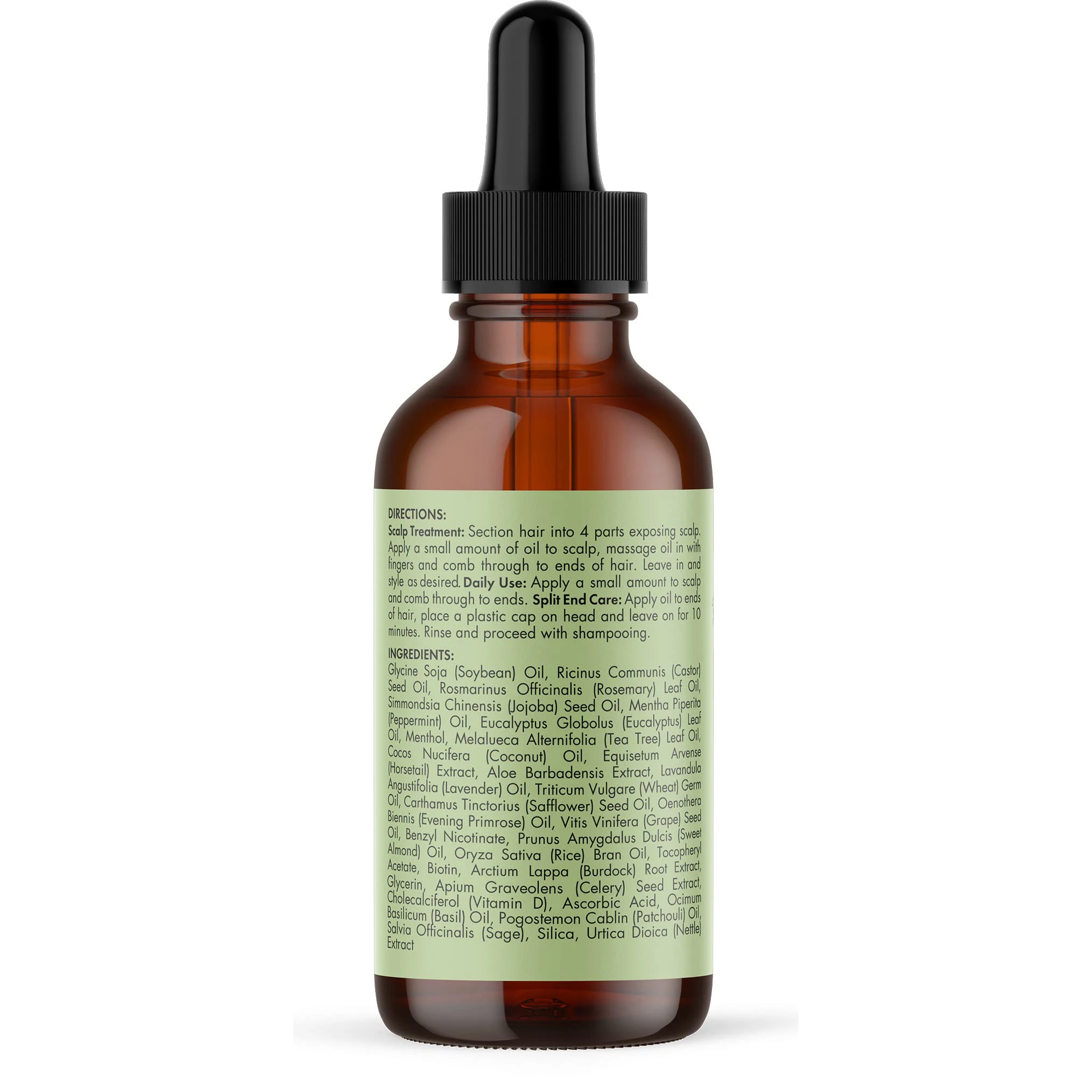 Private Label Loss Repairing Nourishing Hair Oil Growth Serum Oil Hair Rosemary Mint Scalp & Hair Strenthining Oil