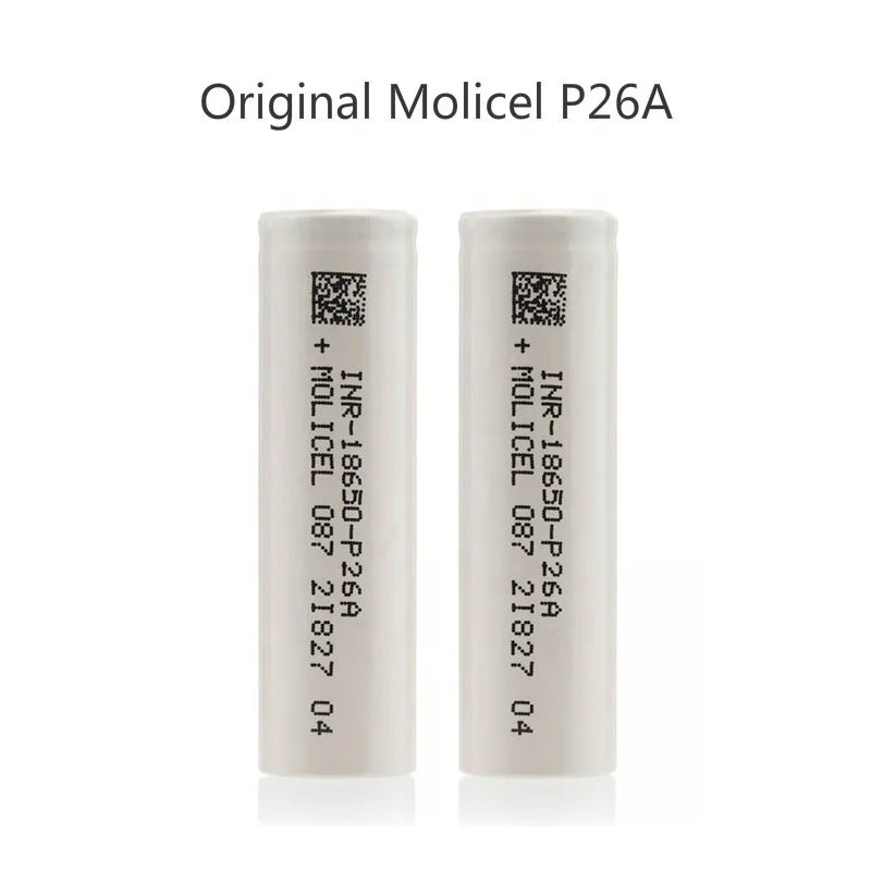 Оригинальные аккумуляторы Molicel P26A 18650 перезаряжаемая литий-ионная батарея 2600 мАч 35A