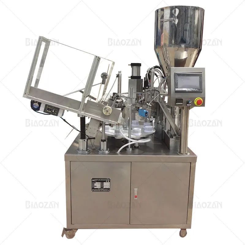 Facial cream tooth paste ointment pipe filling sealing making machine/ plastic aluminum tube filling machine