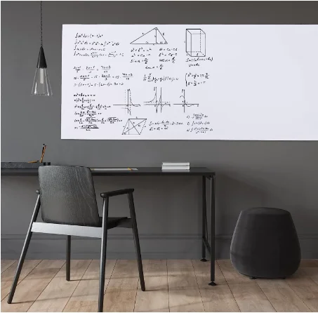 Premium Dry Wipe Whiteboard Wallpaper Poster Whiteboard Size Range from 30cm to 300cm for Wall Decoration