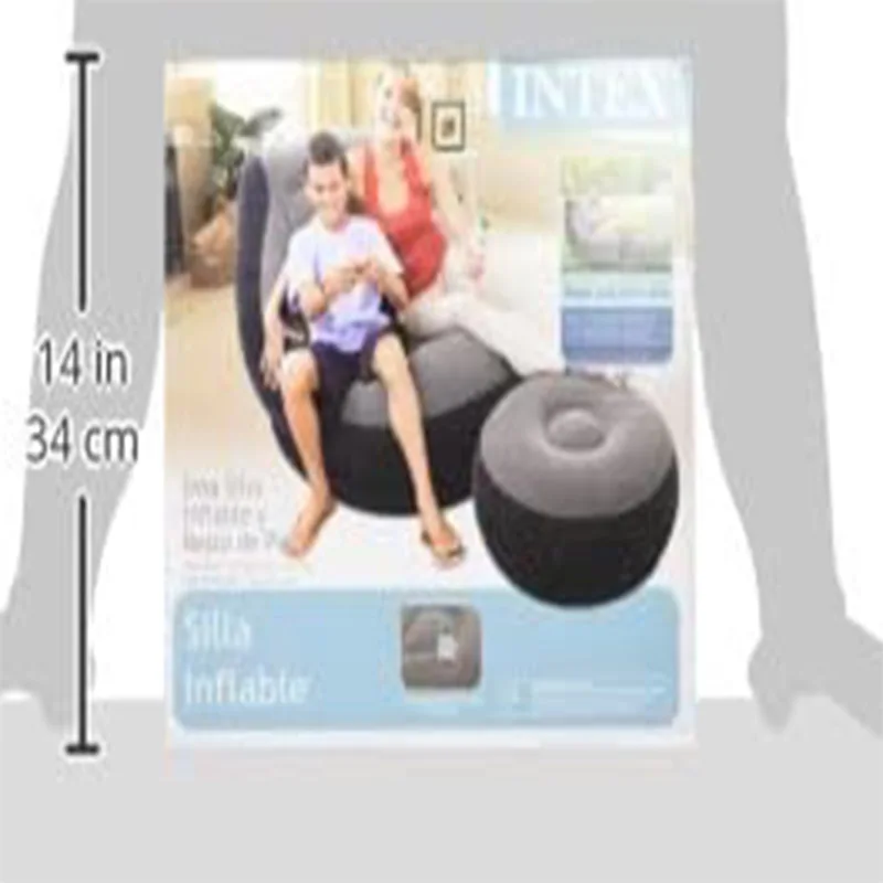 Intex 68564 ультра-лаундж 2 в 1 надувной Флокированный стул с оттоманкой для взрослых 40 дюймов ультра лаундж