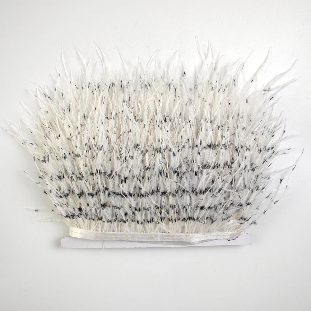 2024 new trend black dot fashion ostrich feathers wholesale ostrich feathers tassel haute couture clothing accessories